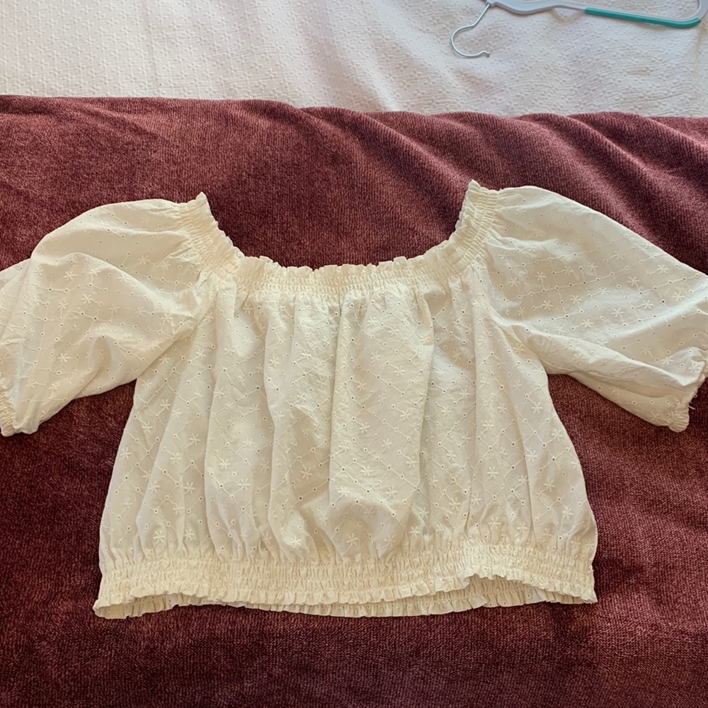 White Crop Top Blouse (H&M)